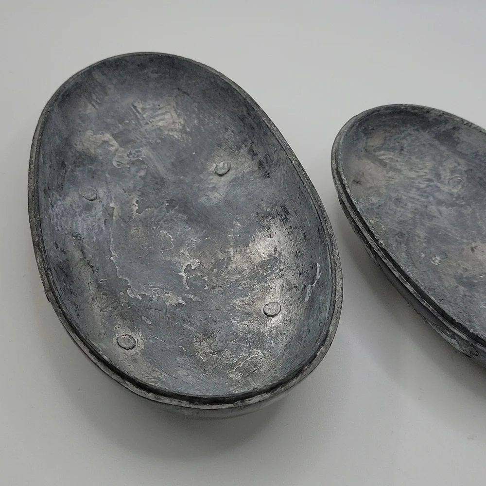 Vintage Chinese Pewter & Brass Overlay Duck Trinket boxes set of 3